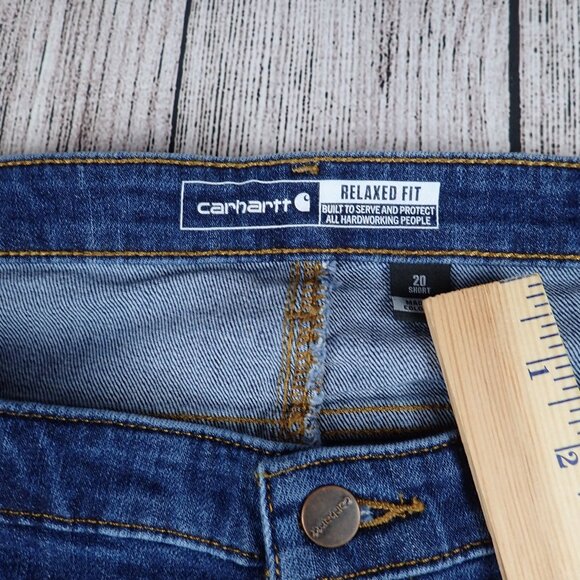 NWT Carhartt Women’s 20 Short Rugged Flex Relaxed Fit Jeans - Picture 5 of 8